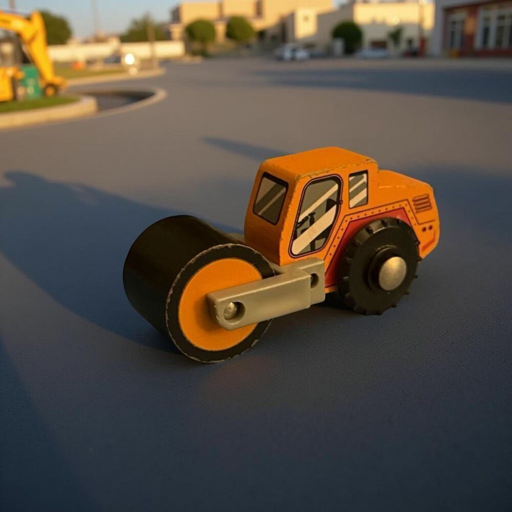 Target Circo Wooden Train Toy Road Roller Works w/ Wooden Train Sets B4